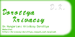 dorottya krivacsy business card